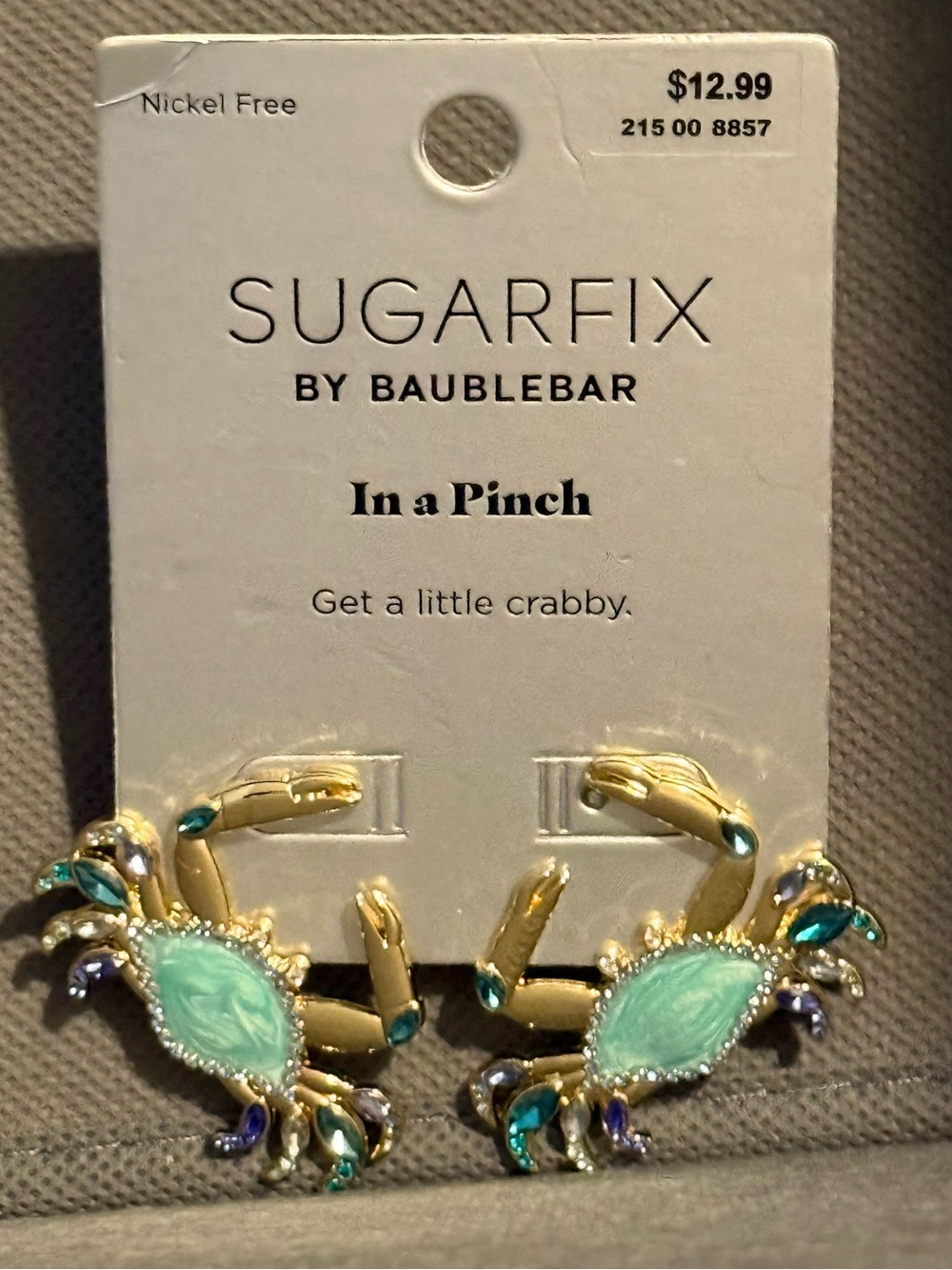 Sugarfix by BaubleBar Mint Green Crab Earrings